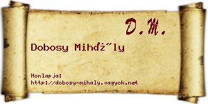 Dobosy Mihály névjegykártya