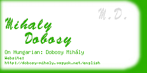 mihaly dobosy business card